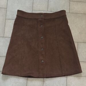 Chaps Chocolate Brown A-Line Skirt